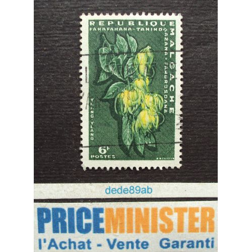 Madagascar.. 6f République Malgache. Ylang Ylang . Oblitéré.
