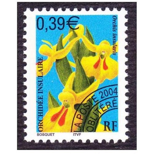 Timbre Préoblitéré Orchidée