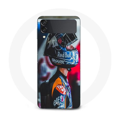 Coque Samsung Galaxy Z Flip3 Miguel Oliveira Moto Gp Fond Sombre