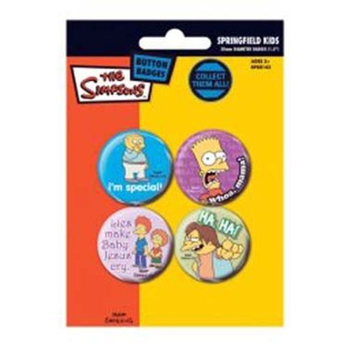 Simpsons Pack 4 Badges Design 1