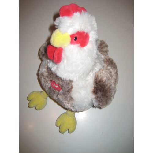 Peluche Doudou Coq Parlant Gipsy 30 Cm