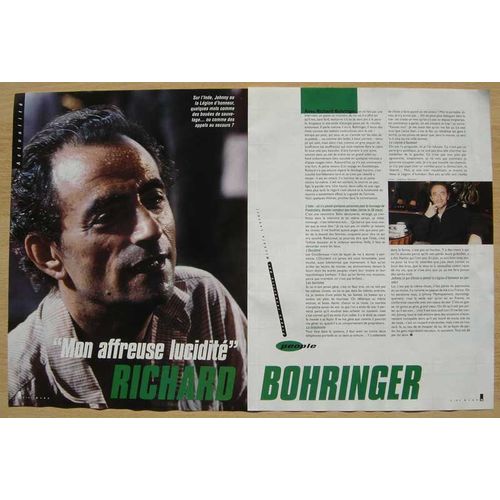 Ciné Live N°1, Coupure De Presse, Richard Bohringer