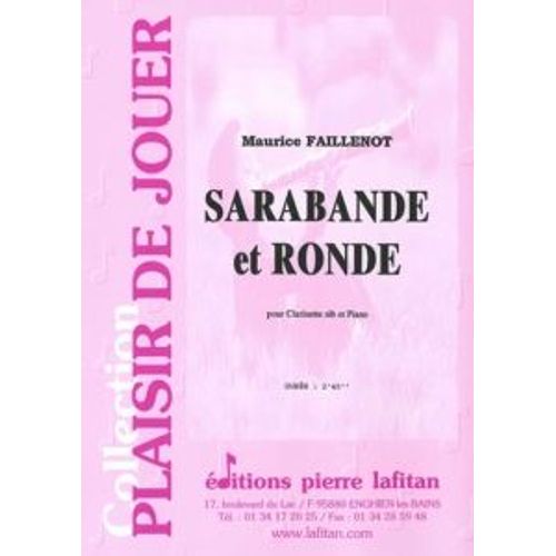 Faillenot Sarabande Et Ronde