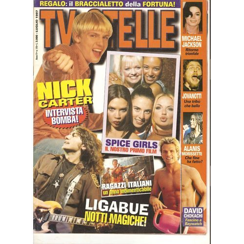 Tv Stelle ( Italian Mag ) / Oasis Gallagher 2p/ Tony Mortimer 1p/  Gary Barlow 2p/ Alanis Morissette 2p/ Michael Jackson 2p/ Tiffani Amber Thiessen 2p/ Spagna 1p/ Bryan Adams 1p/ Bon Jovi 1p/ Schumacher 1p/ Val Kilmer 1p/ Gwen Stefani 1p/  179