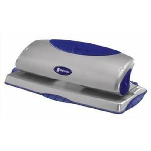 Rexel P425 Perforateur 4 Trous, Argent/Bleu