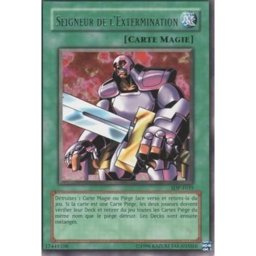 Carte Yu-Gi-Oh! "Seigneur De L'extermination" Rare Sdp-F035