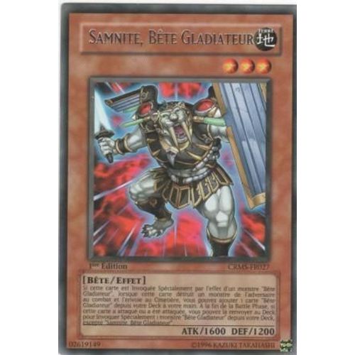 Carte Yu-Gi-Oh! "Samnite, Bête Gladiateur" Rare Crms-Fr027