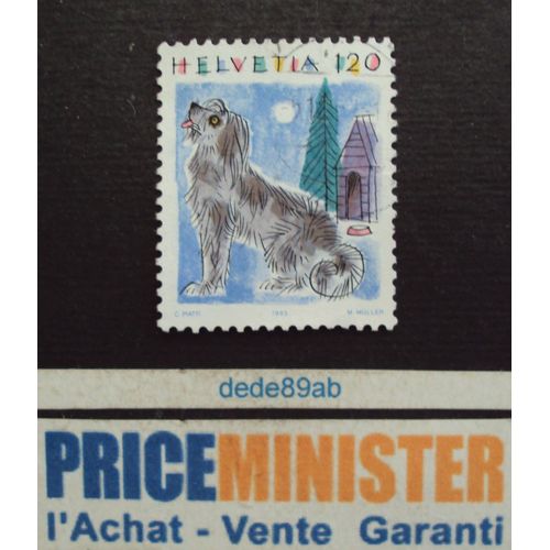 Suisse.. 120c Helvetia. " Chien "  Oblitéré.