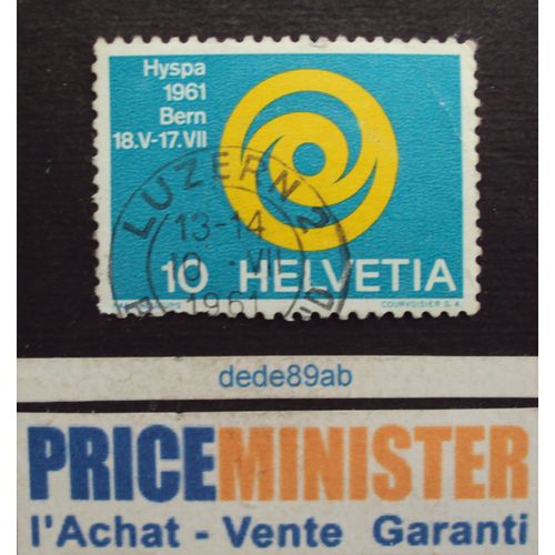 Suisse.. 10c Helvetia. Hispa 1961 Bern  . Oblitéré.