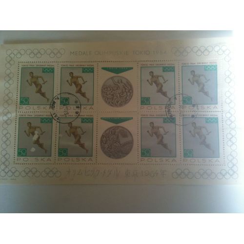 Bloc De Timbres Pologne Tokyo 1964