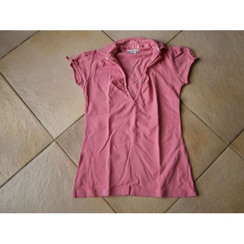 Polo Manches Courtes Rose Taille S Marque Pimkie