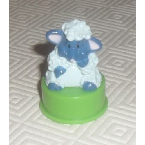 Figurine Mouton Bleu En Plastique