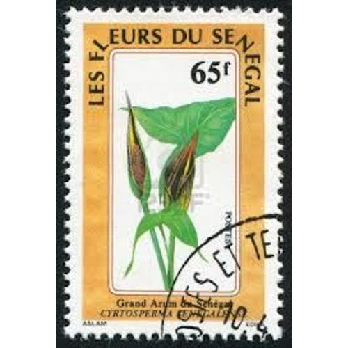 65 Francs Fleurs Du Sénégal (Cyrtosperma  Senegalense), 1988