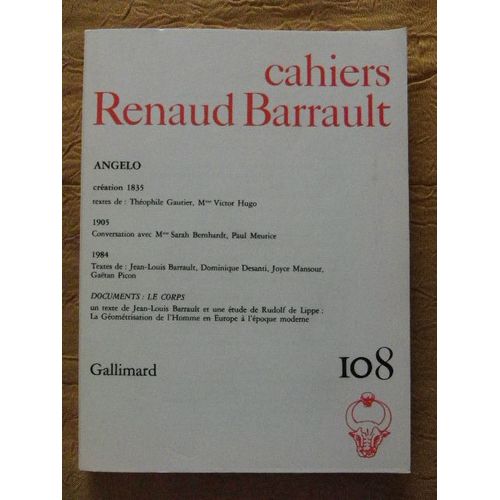 Cahiers Renaud-Barrault N° 108 - A Propos D'angelo