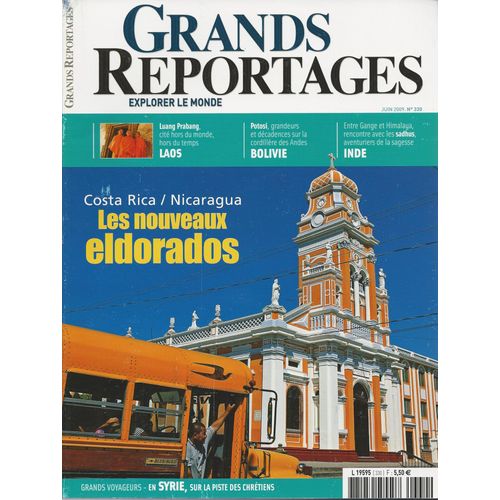 Grands Reportages N° 330 Les Nouveaux Eldorados : Costa Rica, Nicaragua