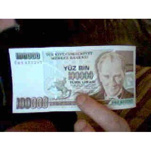 Billet De 100000 Turk Lirasi