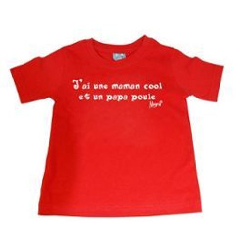 T-Shirt P2g   J'ai Une Maman  Cool Et Une Papa Poule