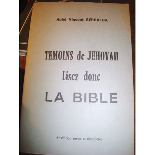 Témoins De Jéhova Lisez Donc La Bible 4