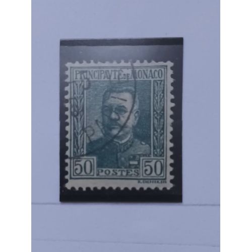 L327 -- Timbre Oblitéré Monaco N °86 -- Année 1924/33 -- " Effigie : Prince Louis 2 ".