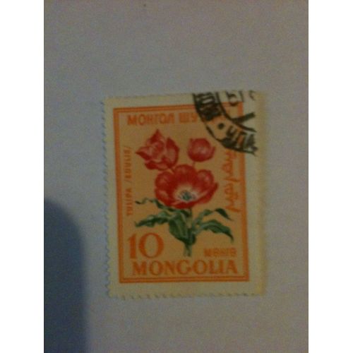Timbre Fleur Tulipe Mongolie