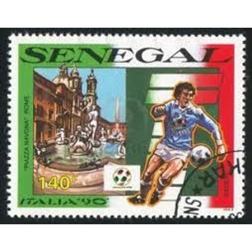 140 Francs Coupe Du Monde De Football En Italie, 1990 Sénégal