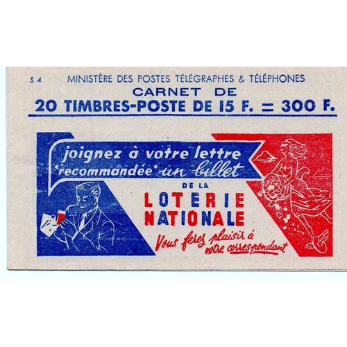 Carnet Type Gandon De 15 Francs Bleu