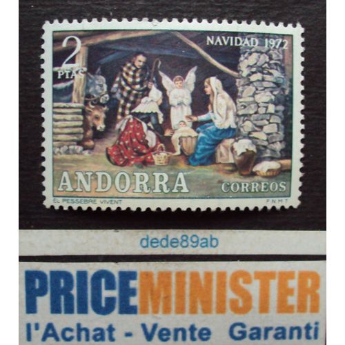Andorre Espagnol.. 2ptas Andorra. La Nativité. Neuf (Avec Gomme)