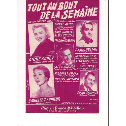 Tout Au Bout De La Semaine Annie Cordy Danielle Darrieux 1953