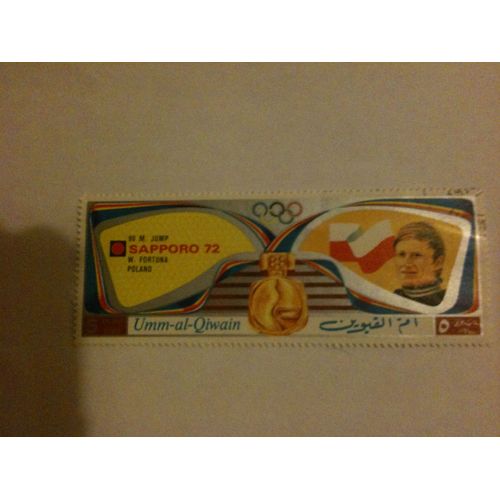 Timbre Sapporo 72 Pologne Umm-Al-Qiwain 1972