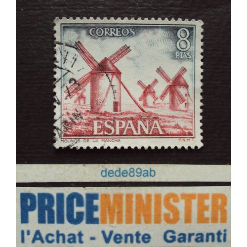 Espagne.. 8ptas  Moulins De La Mancha . Oblitéré.