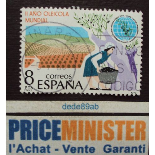 Espagne.. 8ptas 2ème Année Mondiale De L' Olive. Oblitéré.