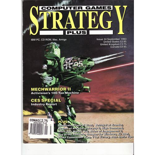 Computer Games Strategy Plus N° 34 - Mechwarrior 2 - Syndicate - Betrayal At Krondor -...