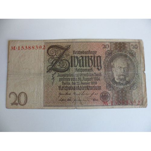 Allemagne 20 Reichmark 1929