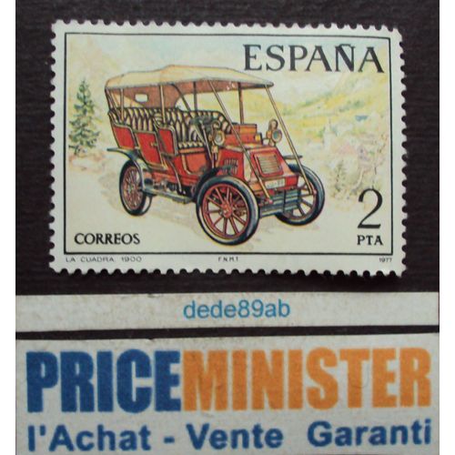 Espagne.. 2ptas Série Voitures : La Cuadra 1900. Non Oblitéré.