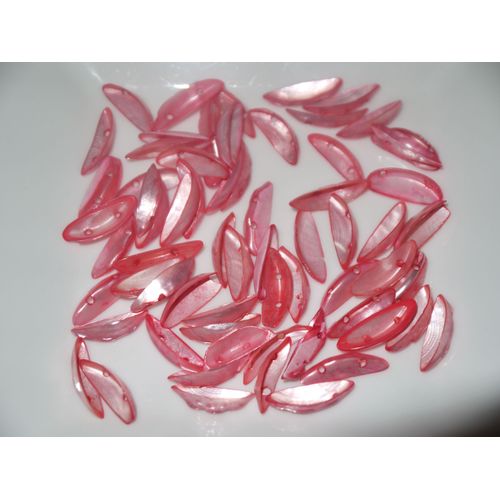 Perle Demi-Coque Ovale De Nacre Rose