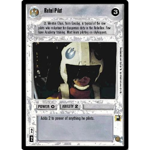 Starwars - Rebel Pilot - Set De Base - Bords Noirs - Commune