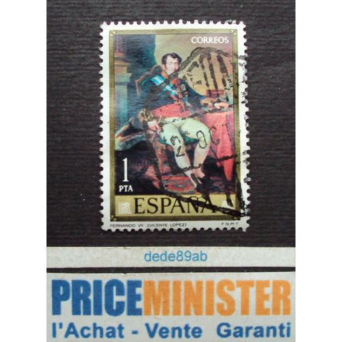 Espagne.. 1ptas Série Tableaux Vincente Lopez : Fernando V I I . Oblitéré.