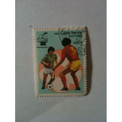 Timbre Football Espagne 82 Cap-Vert