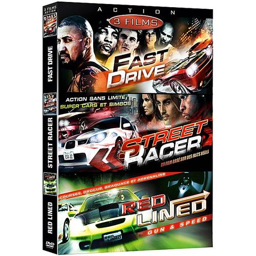 Bolide - Coffret 3 Films : Fast Drive + Street Racer + Red Lined - Gun & Speed - Pack