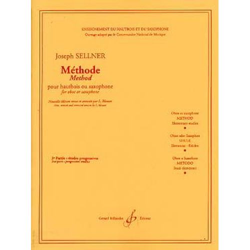 Sellner Methode De Hautbois Vol. 2 Etudes Progressives
