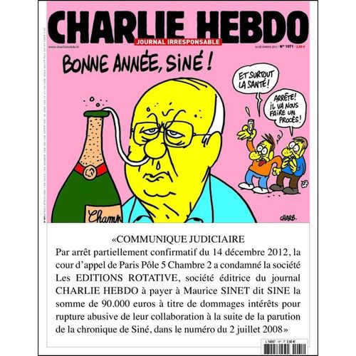 Charlie Hebdo 1071 : Bonne Année, Siné !