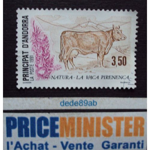 Andorre Espagnol.. 3.50 Principat D' Andorra. La Vache . La Vaca Pirenenca. Oblitéré.