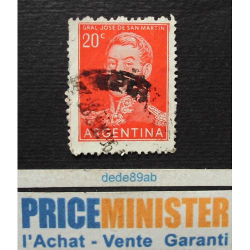 Argentine.. 20c Argentina. Général José De San Martin . Oblitéré.