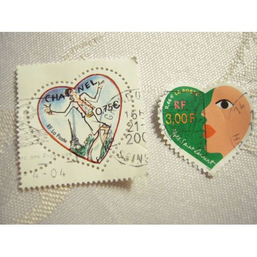 Lot Timbres Oblitérés Chanel Et Yves St Laurent