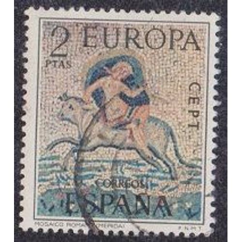 Timbre D'espagne N°1779 Y&t 2 P Polychrome Europa Mosaïque