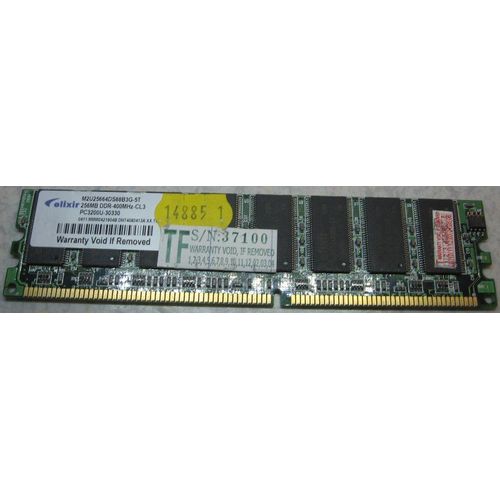 Elixir - Mémoire - 256 Mo DDR-400MHz-CL3 PC3200U - DIMM 184 broches
