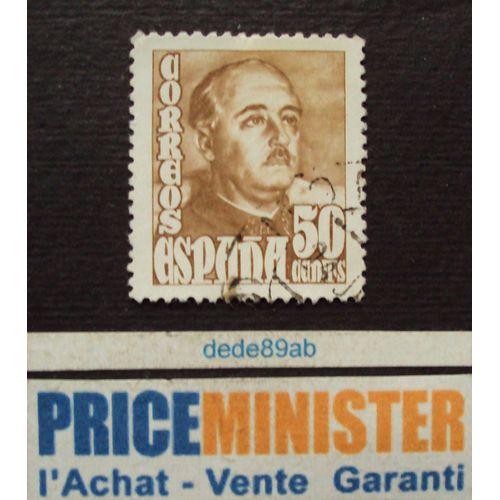 Espagne.. 50 Cents Espana. Le Général Franco . Oblitéré.