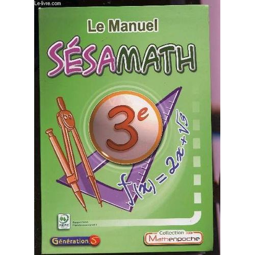 Le Manuel Sesamath - Classe De 3è / Collection Mathen Poche.