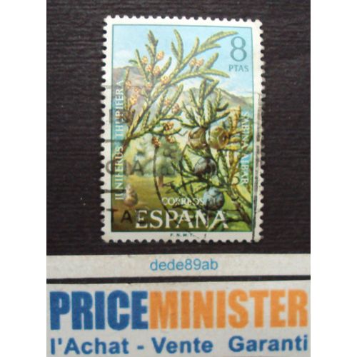 Espagne.. 8ptas Espana. Flore,Arbre : Juniferus Thupifera (Sabina Albar) Oblitéré.