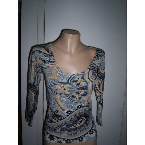 Petit Pull Arabesque Tons De Bleus